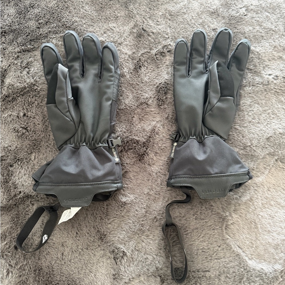 Volcom Men's Gray/Black Insulated Snow Gloves